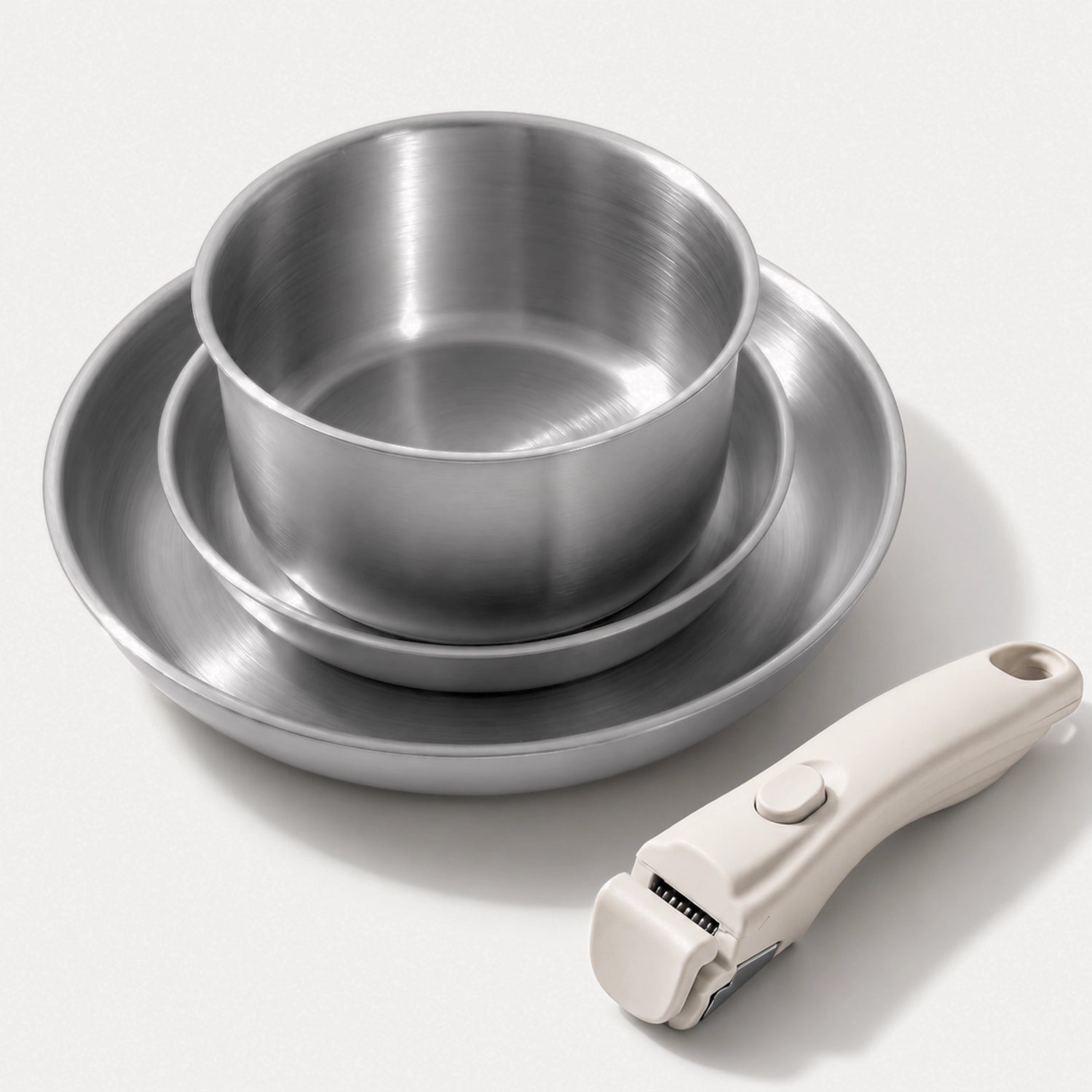 Compacta – Batterie de cuisine en inox modulable – 4 pièces